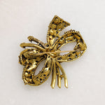 Sassy Jewel-Tone Hollycraft Bow Brooch