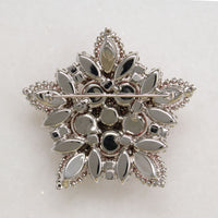 Radiant Pink & White Rhinestone Brooch by Weiss