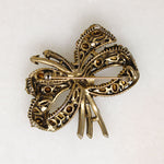 Pastel Rhinestone Hollycraft Bow Brooch