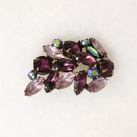 Purple & Lilac Austrian Crystal Brooch by Regency