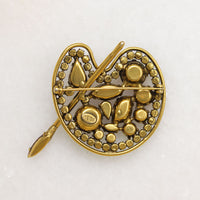 Vibrant Artist's Palette Brooch by Weiss