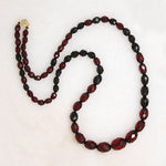 Gorgeous Red Amber Graduated Bead Necklace
