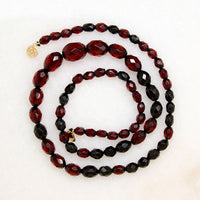 Gorgeous Red Amber Graduated Bead Necklace