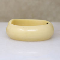 Ivory-Colored Celluloid Clamper Bracelet