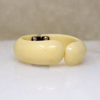 Ivory-Colored Celluloid Clamper Bracelet