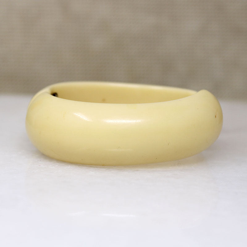 Ivory-Colored Celluloid Clamper Bracelet