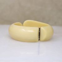 Ivory-Colored Celluloid Clamper Bracelet