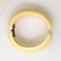 Ivory-Colored Celluloid Clamper Bracelet