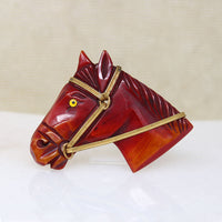Serene Bakelite Horse Head Brooch