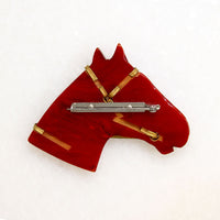 Serene Bakelite Horse Head Brooch