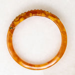 Slinky Art Deco Celluloid & Rhinestone Snake Bangle