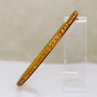 Amber on Amber Celluloid & Rhinestone Art Deco Bangle