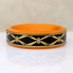 Racy Orange Bakelite Cosmetic Bracelet