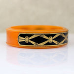 Racy Orange Bakelite Cosmetic Bracelet