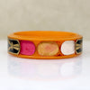 Racy Orange Bakelite Cosmetic Bracelet