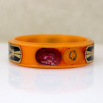 Racy Orange Bakelite Cosmetic Bracelet