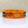 Racy Orange Bakelite Cosmetic Bracelet
