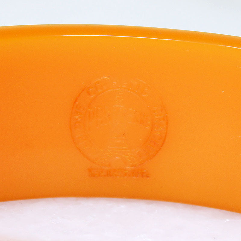 Racy Orange Bakelite Cosmetic Bracelet