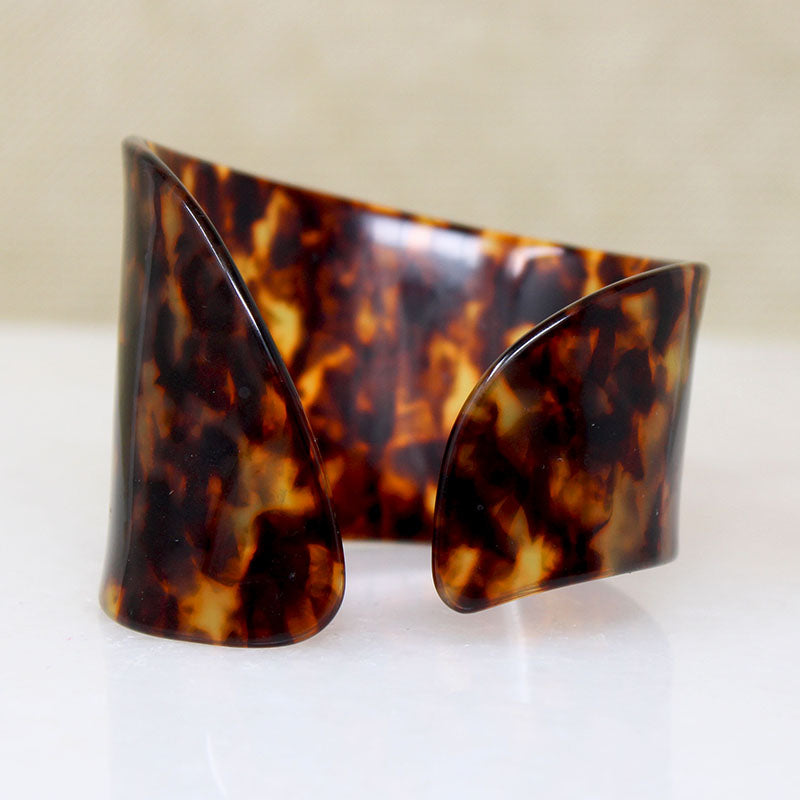 Funky Faux Tortoiseshell Edwardian Cuff Bracelet