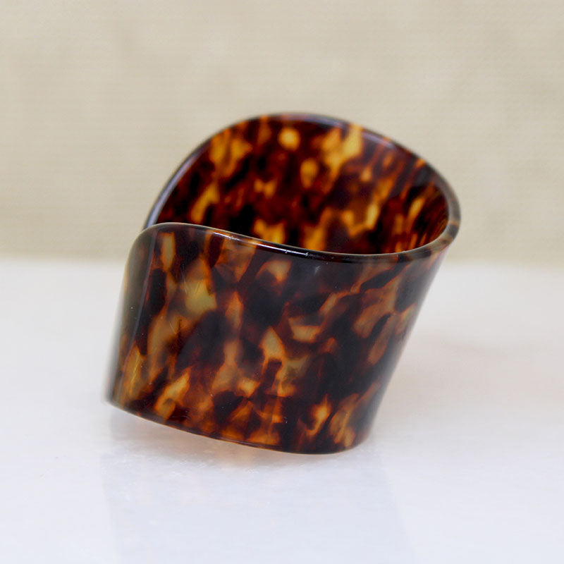 Funky Faux Tortoiseshell Edwardian Cuff Bracelet