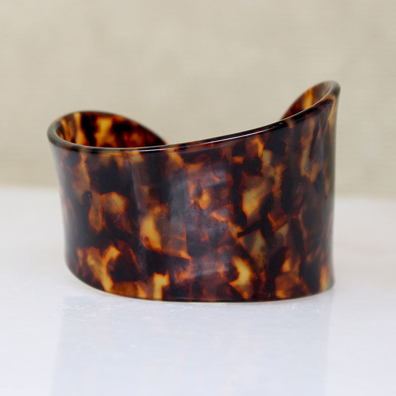 Funky Faux Tortoiseshell Edwardian Cuff Bracelet