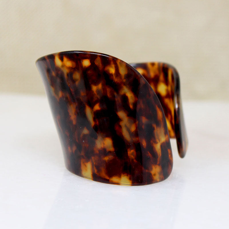 Funky Faux Tortoiseshell Edwardian Cuff Bracelet