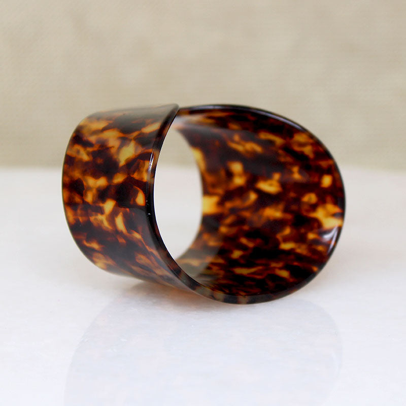 Funky Faux Tortoiseshell Edwardian Cuff Bracelet