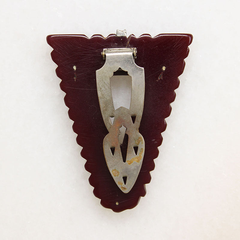World War II Bakelite & Rhinestone Victory Clip