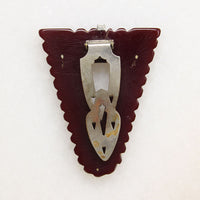 World War II Bakelite & Rhinestone Victory Clip