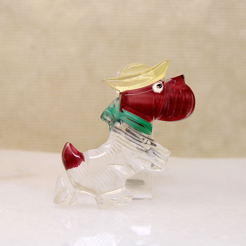 Lucite Terrier Brooch c.1940