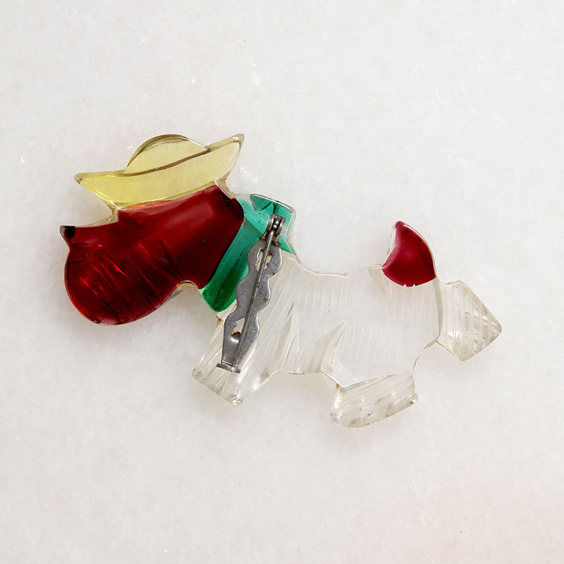 Lucite Terrier Brooch c.1940