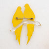 Canoodling Canaries Lucite Brooch