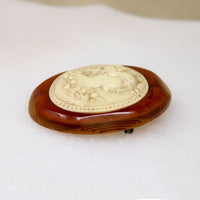 Victorian Revival Bakelite Cameo Brooch