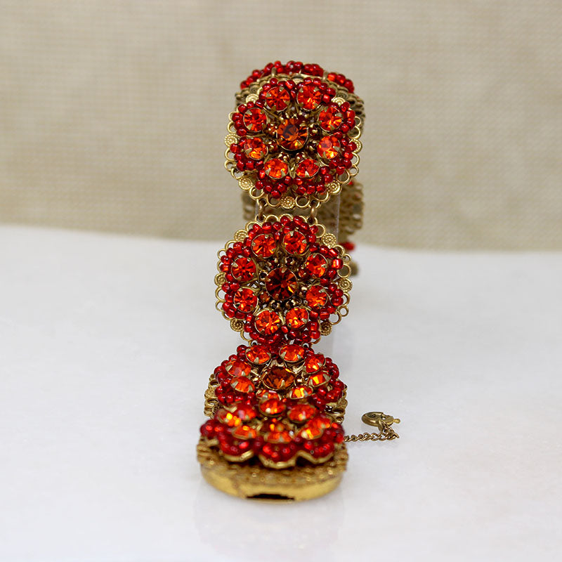 Miriam Haskell Marigold Rhinestone & Bead Bracelet