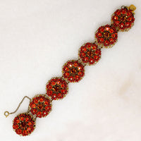 Miriam Haskell Marigold Rhinestone & Bead Bracelet