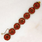 Miriam Haskell Marigold Rhinestone & Bead Bracelet