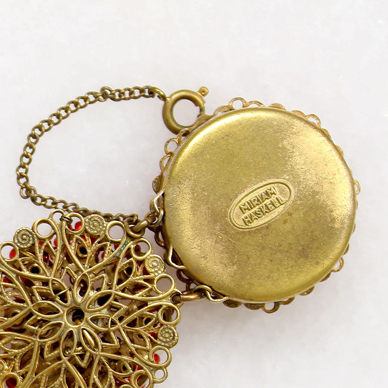 Miriam Haskell Marigold Rhinestone & Bead Bracelet