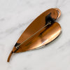 Enameled Copper Mid Century Leaf Brooch Signed Matisse