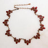Surreal Copper & Red Enamel Matisse Necklace on Original Card