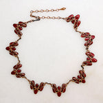 Surreal Copper & Red Enamel Matisse Necklace on Original Card