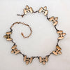 Surreal Copper & Red Enamel Matisse Necklace on Original Card