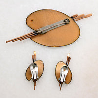 Matisse Renoir Artist's Palette Brooch & Earring Set