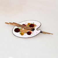 Matisse Renoir Artist's Palette Brooch & Earring Set