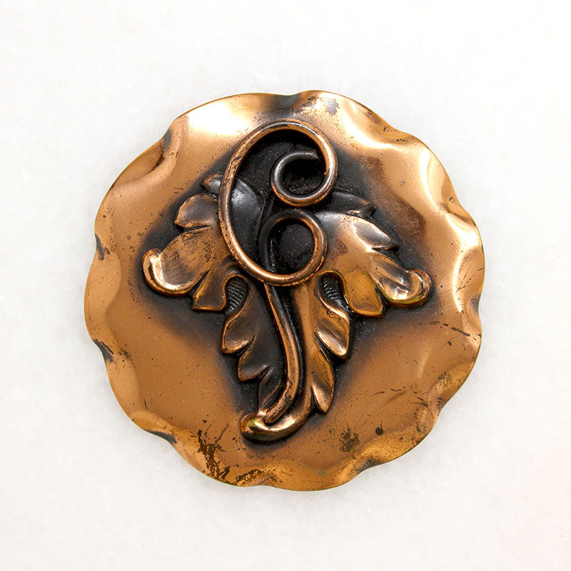 Roslyn Hoffman Copper Leaf Brooch