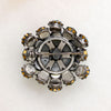 Mid Century Jewel-Tone Crystal Austrian Brooch