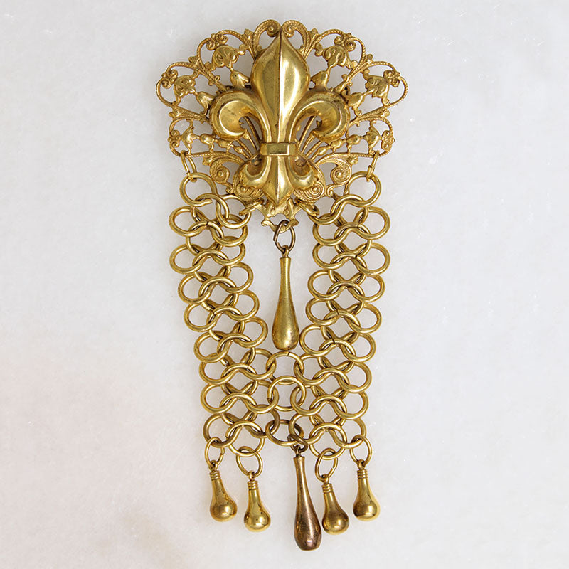 The Fleur de Lis Brooch with All The Things