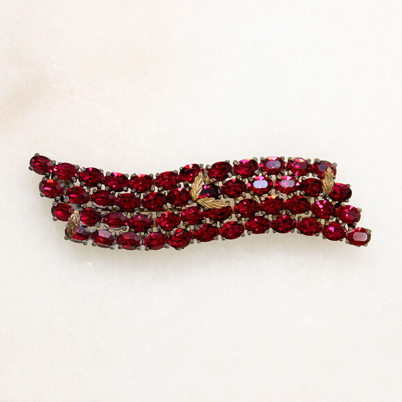 Magenta Wave Austrian Crystal Brooch