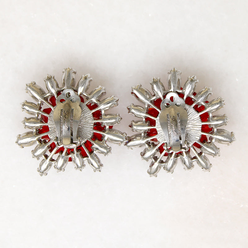 Blood Red Beads with AB Crystals Schiaparelli Set 