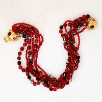 Delicious Five-Strand Red Bead Necklace by DeMario