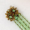 Pale Green Bead Bracelet with Floral Clasp by DeMario